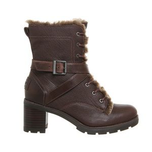 Ugg Ingrid Boots: Waterproof Leather Lace-Up Boots With Lining! [Size: 8 Brown]
